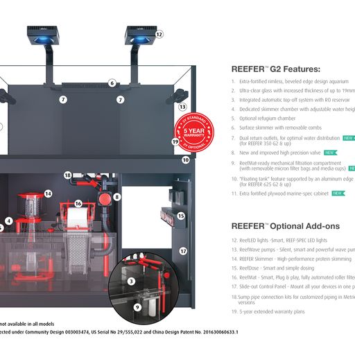 Red Sea Reefer XL 425 G2 - White
